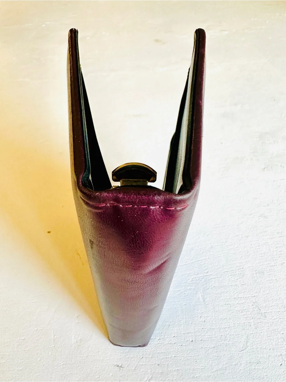 ROLODEX small leather binder- Burgundy